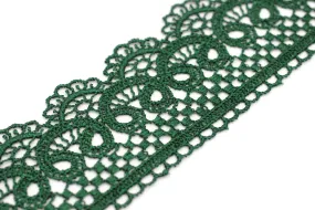 19.6 Yards Green Bridal Guipure Lace Trim | 2.1 Inches Wide Lace Trim | Geometric Bridal Lace | French Guipure | Guipure Lace  TRM53