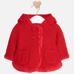 2316 Knitted hooded jacket