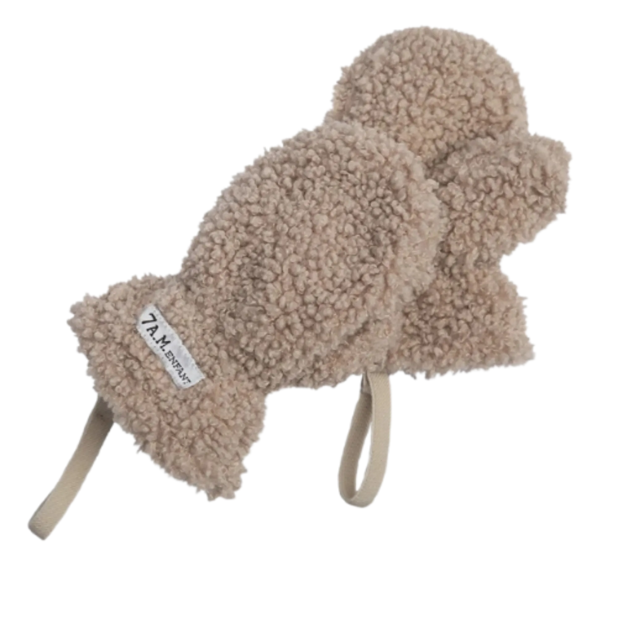 7AM ENFANT Mittens Teddy - Oatmeal