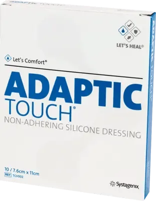 ADAPTIC Touch 7.6x11 cm non-stick.Sil.wound dressing