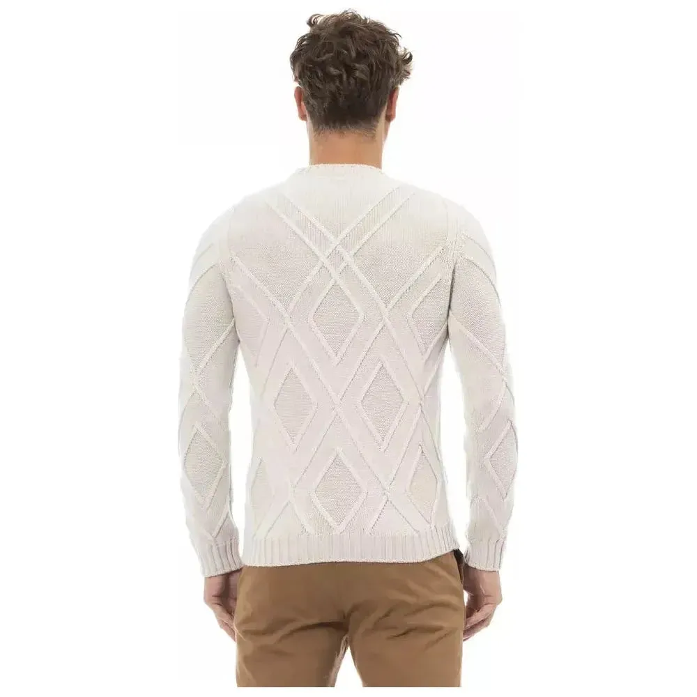 Alpha Studio Beige Merino Men Sweater