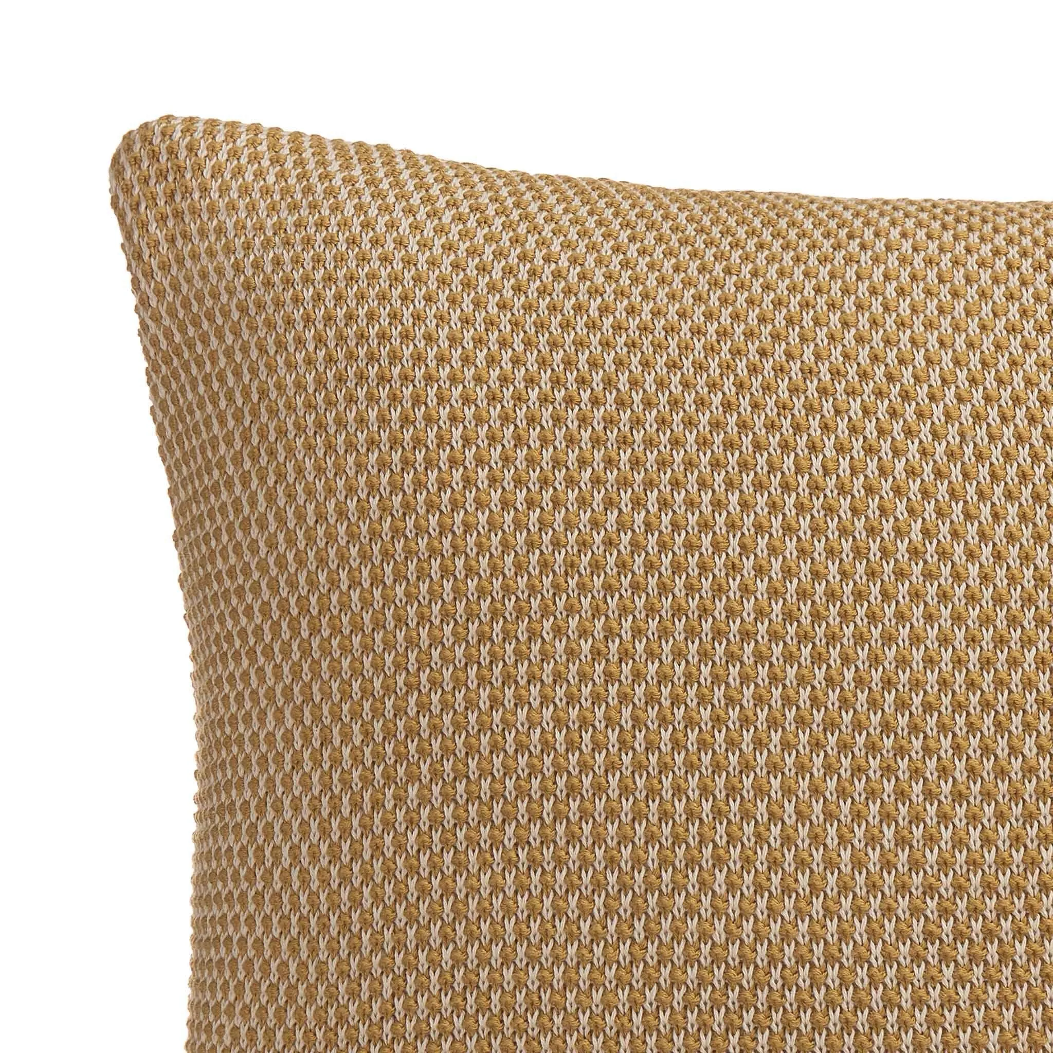 Alvor Cushion Cover [Mustard/Off-white]