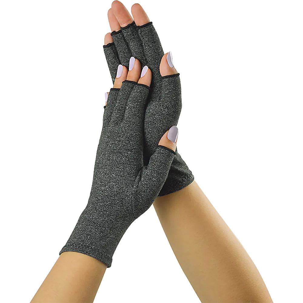 Arthritis Gloves Compression Large Grey, Cotton & Lycra