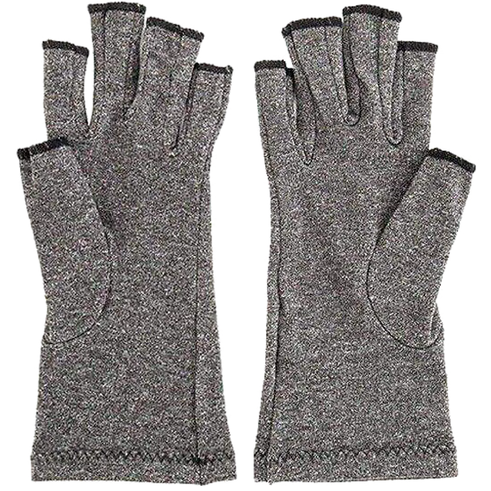 Arthritis Gloves Compression Large Grey, Cotton & Lycra