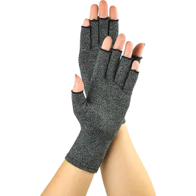 Arthritis Gloves Compression Large Grey, Cotton & Lycra