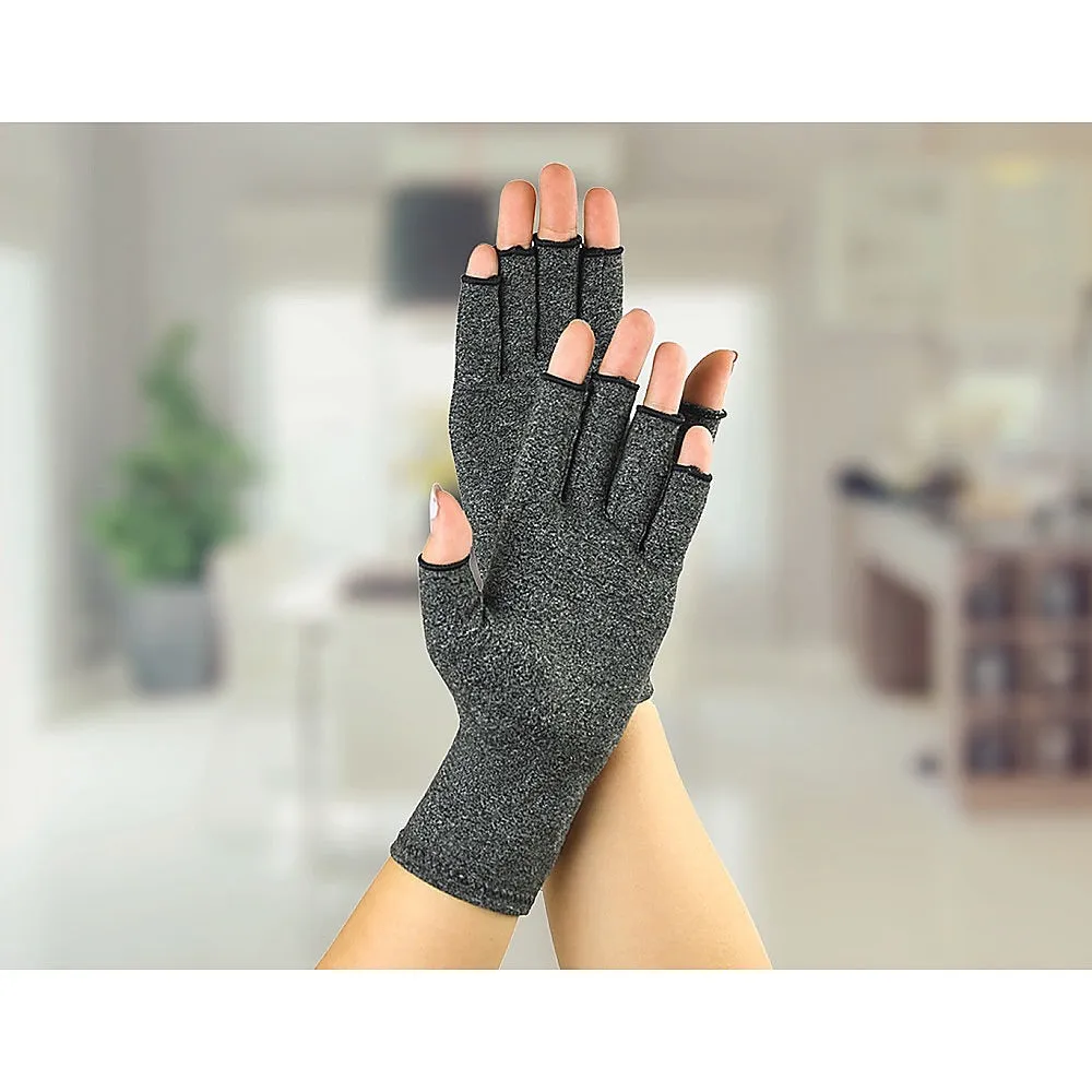 Arthritis Gloves Compression Large Grey, Cotton & Lycra