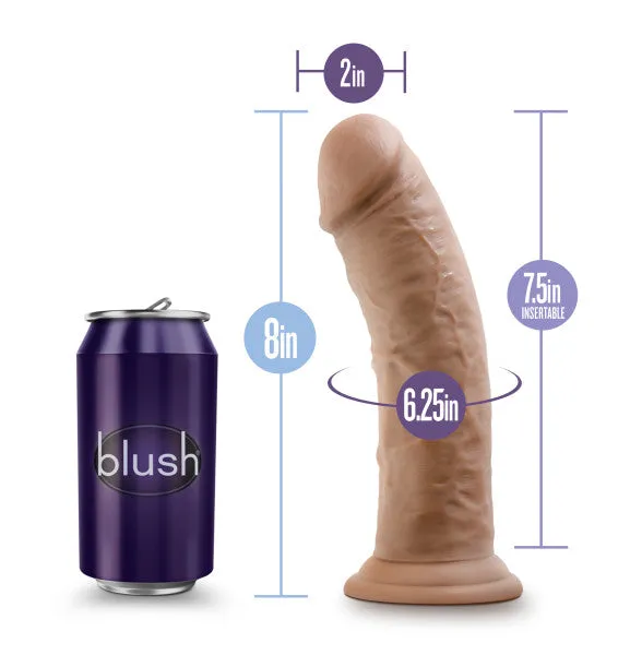 Au Naturel 8in Dildo With Suction Cup Mocha