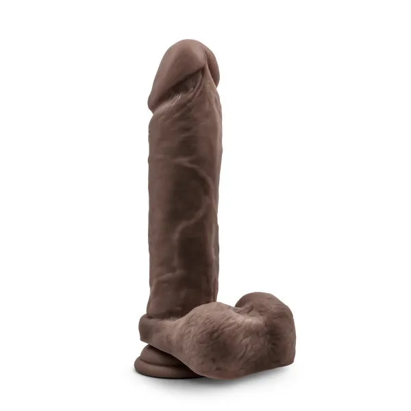 Au Naturel 9.5in Dildo W/ Suction Cup Chocolate