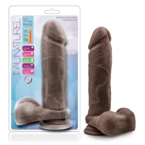 Au Naturel 9.5in Dildo W/ Suction Cup Chocolate