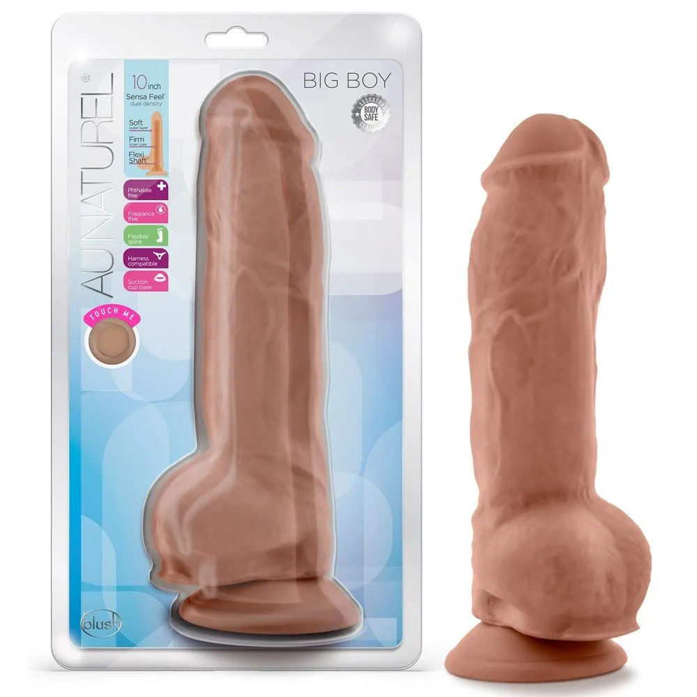 Au Naturel - Big Boy - 10 Inch Dildo - Mocha