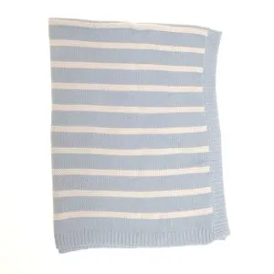 Baby Blanket Blue Stripes