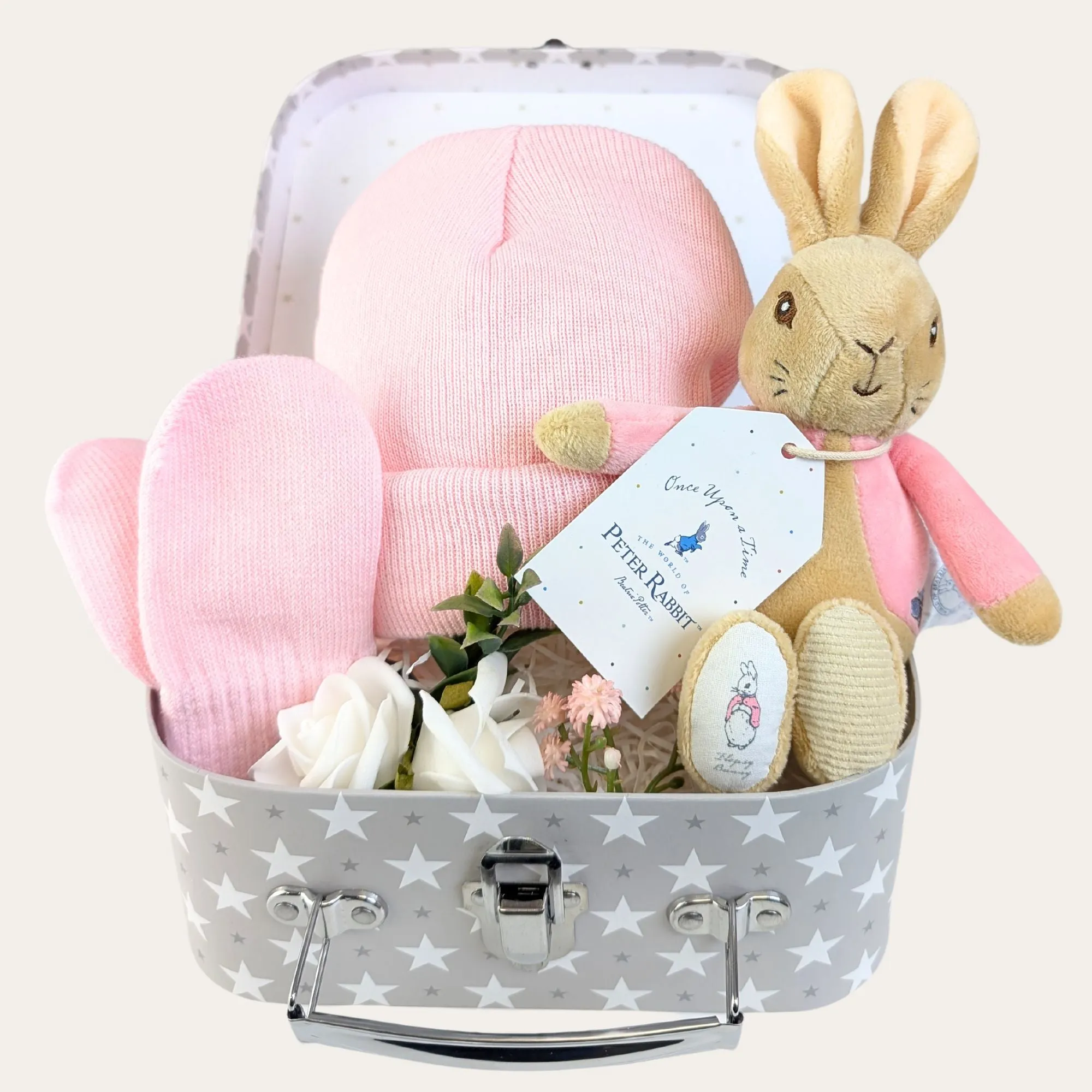 Baby Girl Keepsake Gift Flopsy Bunny & Snuggly Pinks