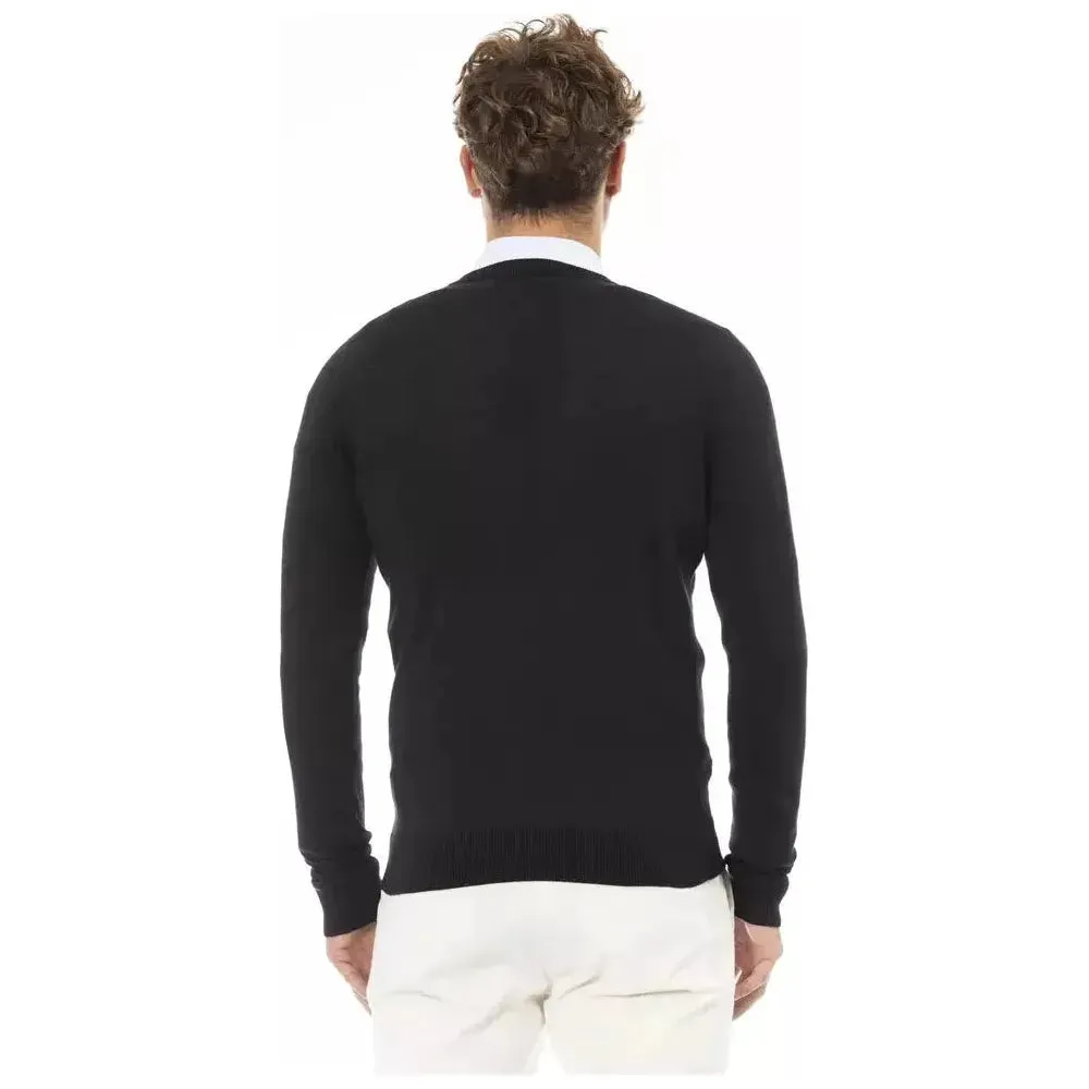 Baldinini Trend Black Modal Men Sweater