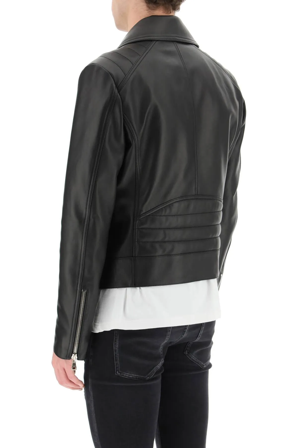 Balmain leather biker jacket