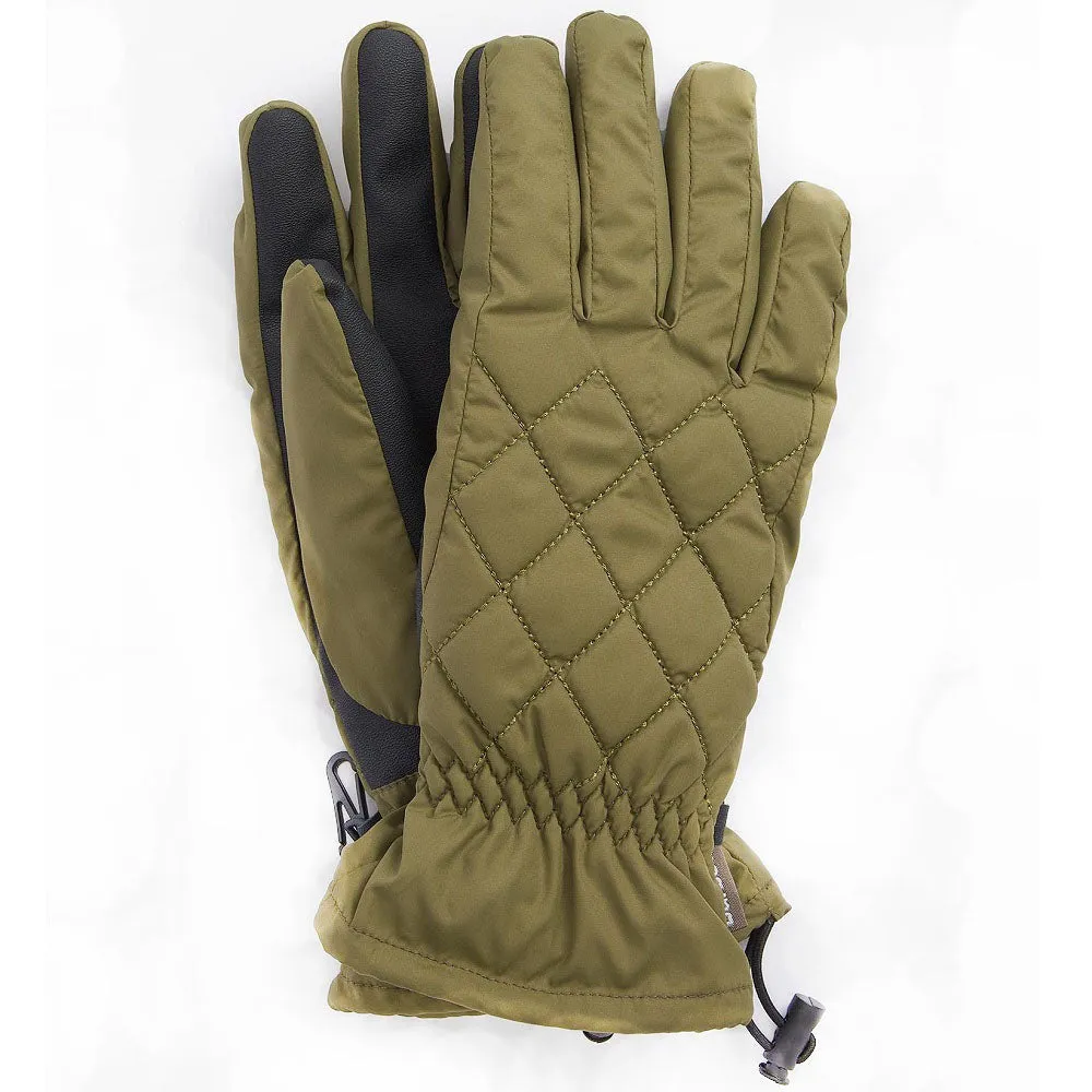 Barbour Joni Waterproof Quilted Gloves Olive