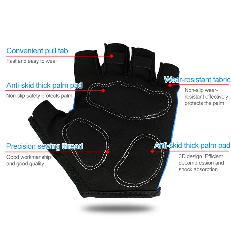 BaseCamp BC-204 Bicycle Half Finger Gloves Lycra Fabric Cycling Gloves, Size: XL(Black)