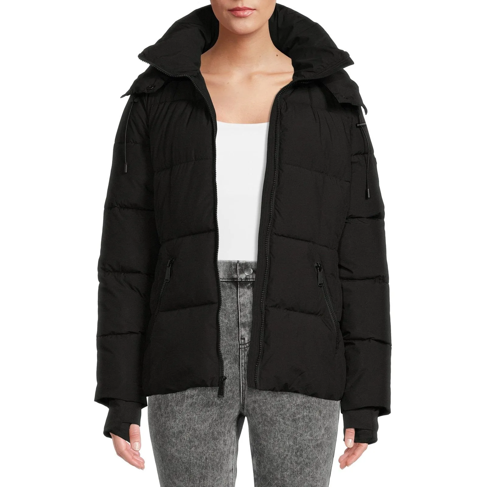 BCBG Paris Women's and Plus Cloud Puffer Coat with Hood