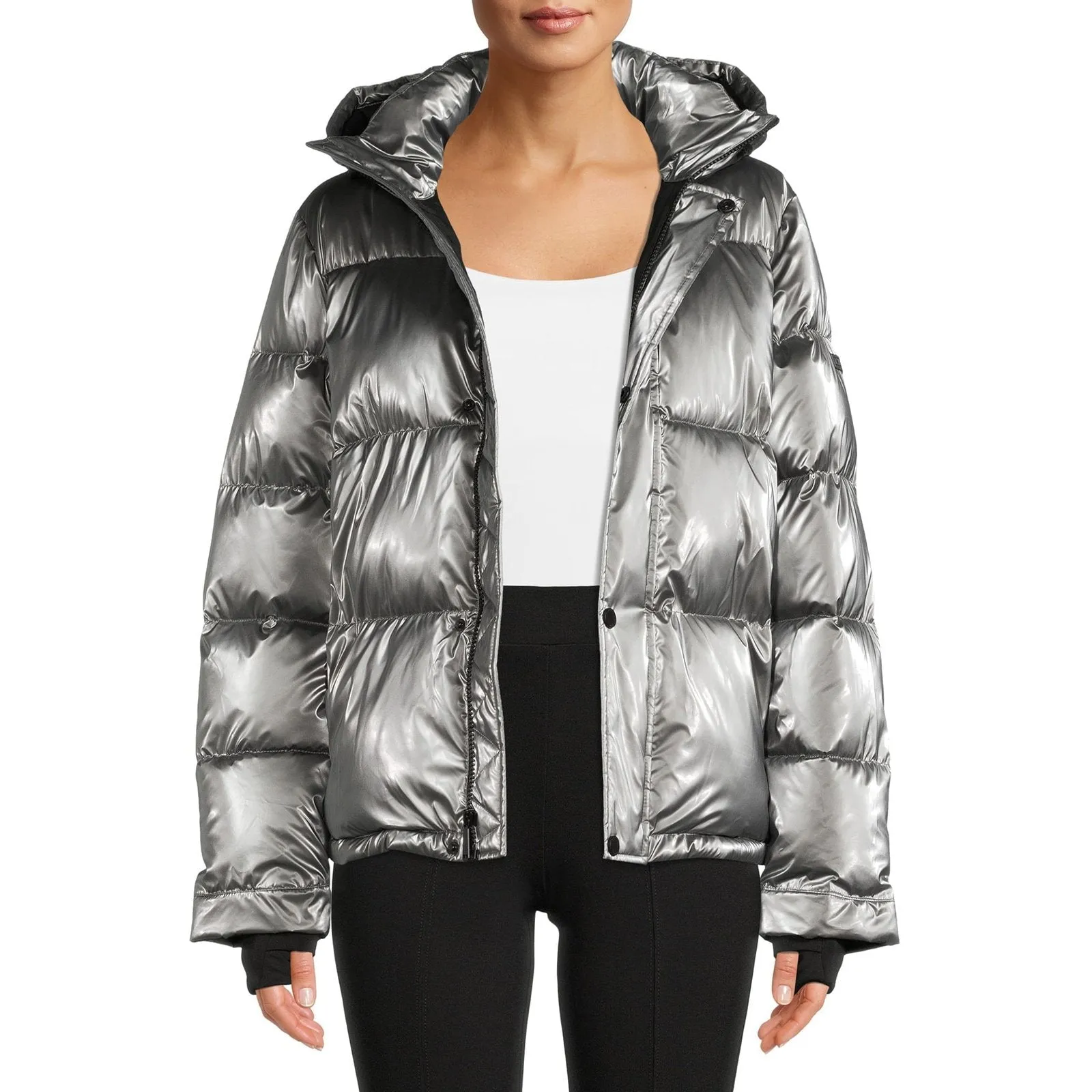 BCBG Paris Women's and Plus Cloud Puffer Coat with Hood