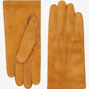 Beatrice  - Italian suede leather gloves with luxurious natural sheep fur lining