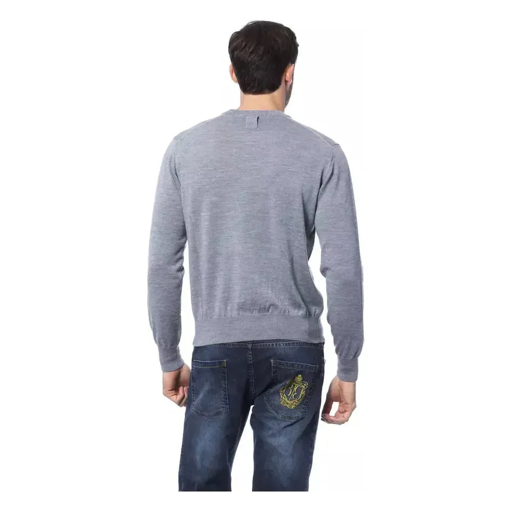 Billionaire Italian Couture Gray Merino Men Sweater