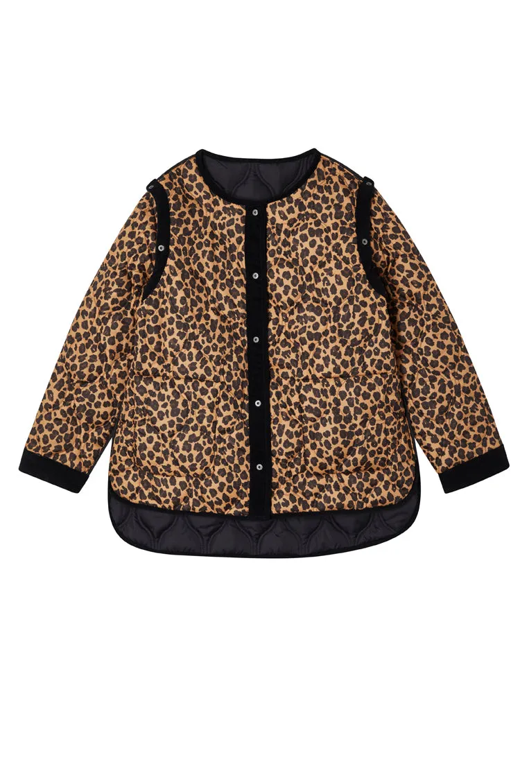 Black And Leopard Multi-Wear Jacket