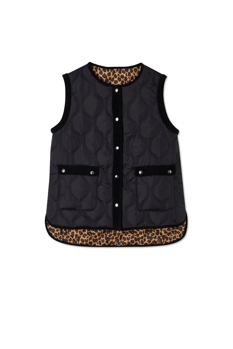 Black And Leopard Multi-Wear Jacket