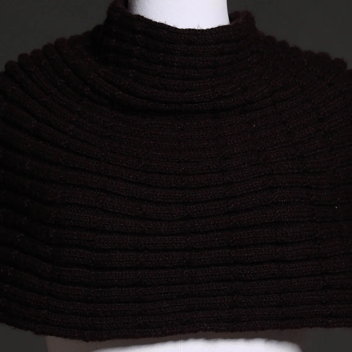 Black - Kumaun Hand Knitted Woolen Shrug