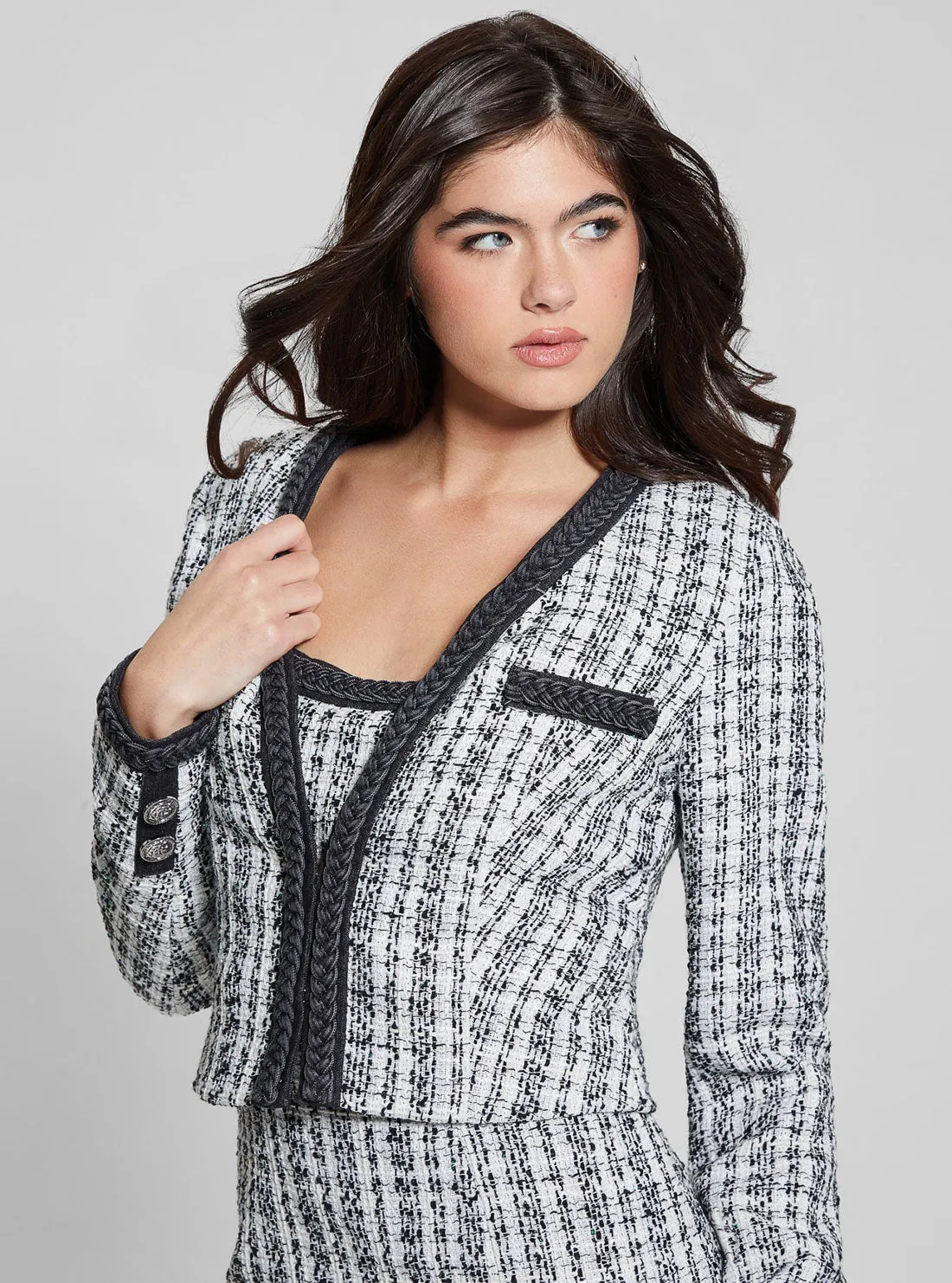 Black White Tosca Jacket