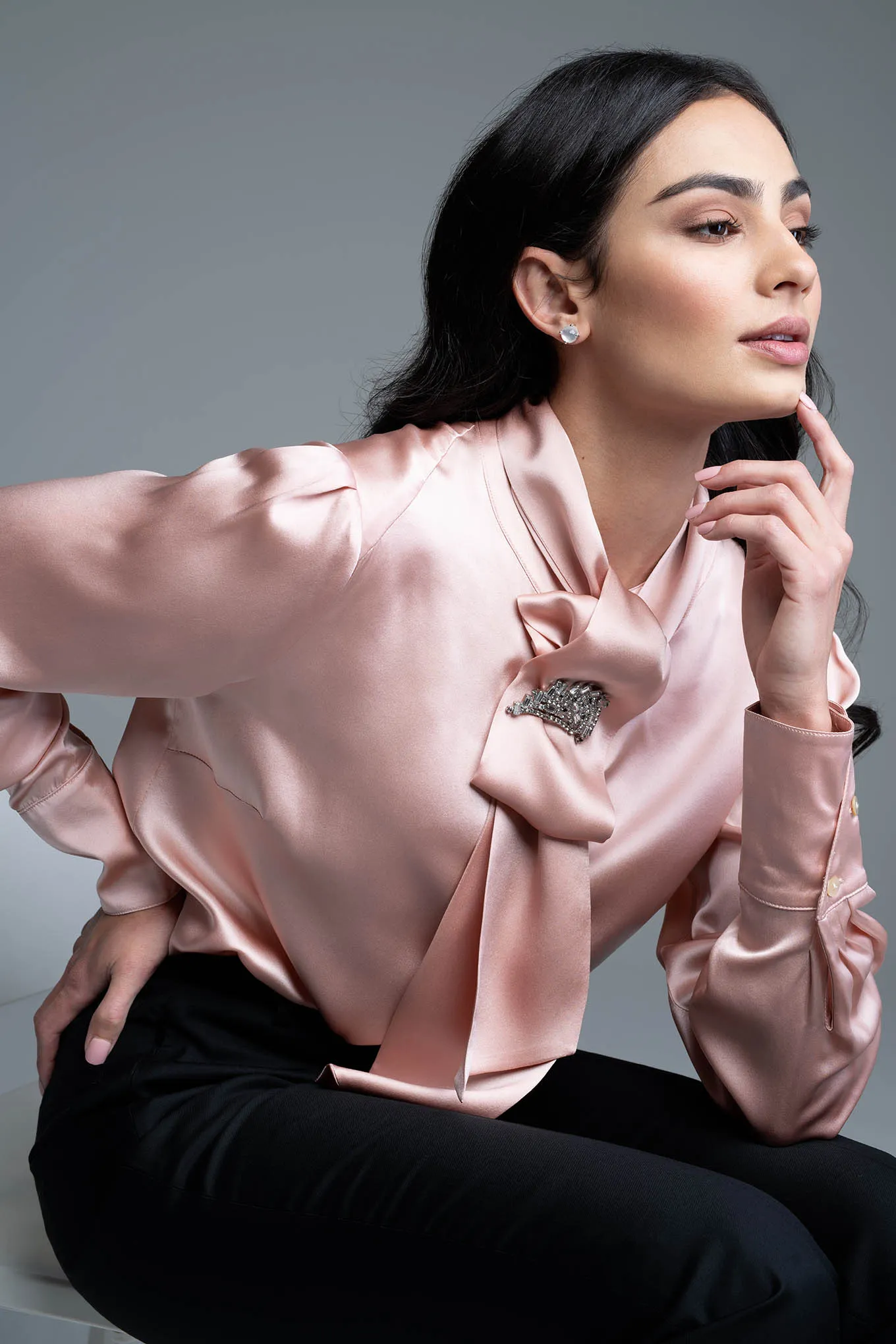 Blouse - Long Sleeve - Blush