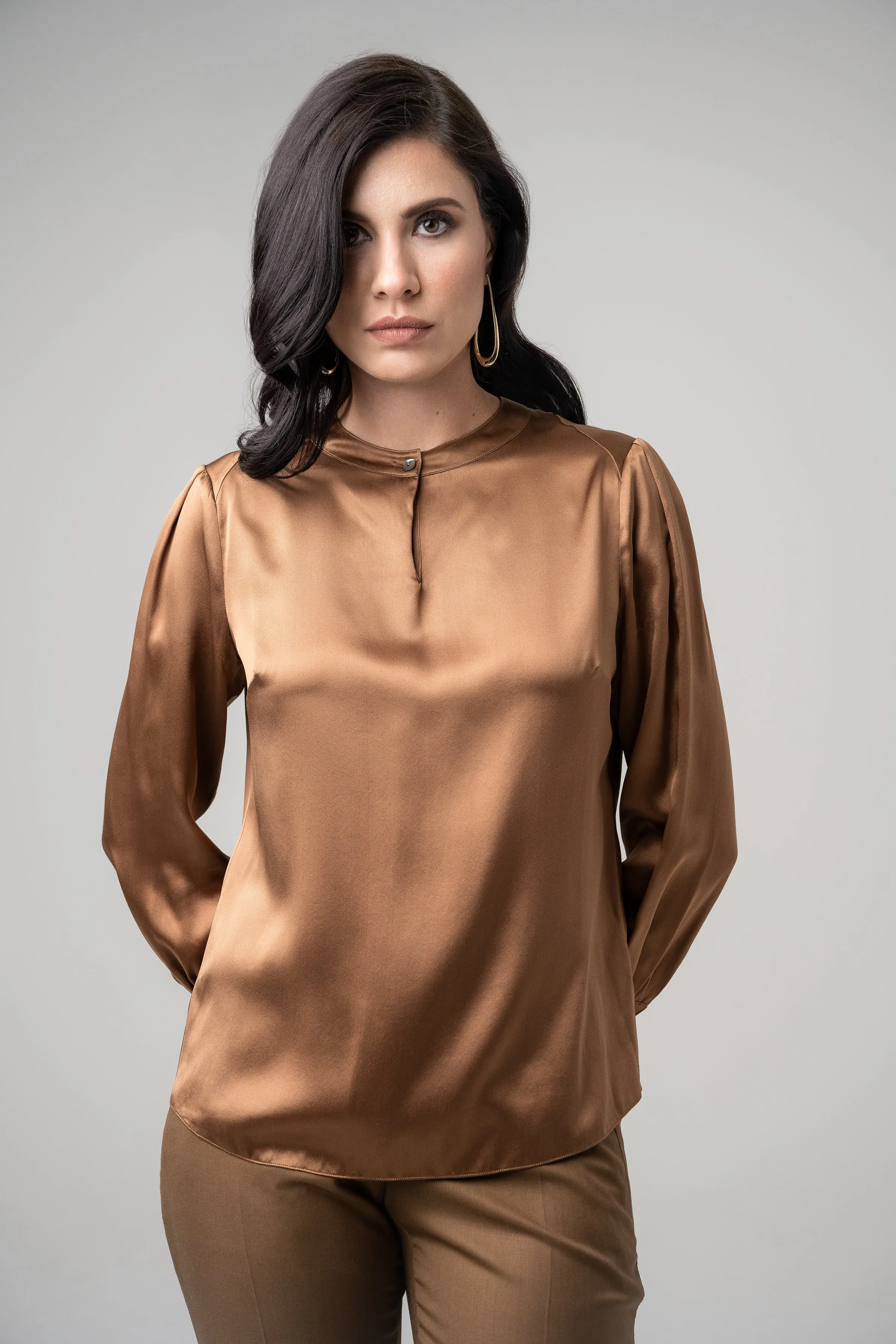 Blouse - Long Sleeve - Bronze