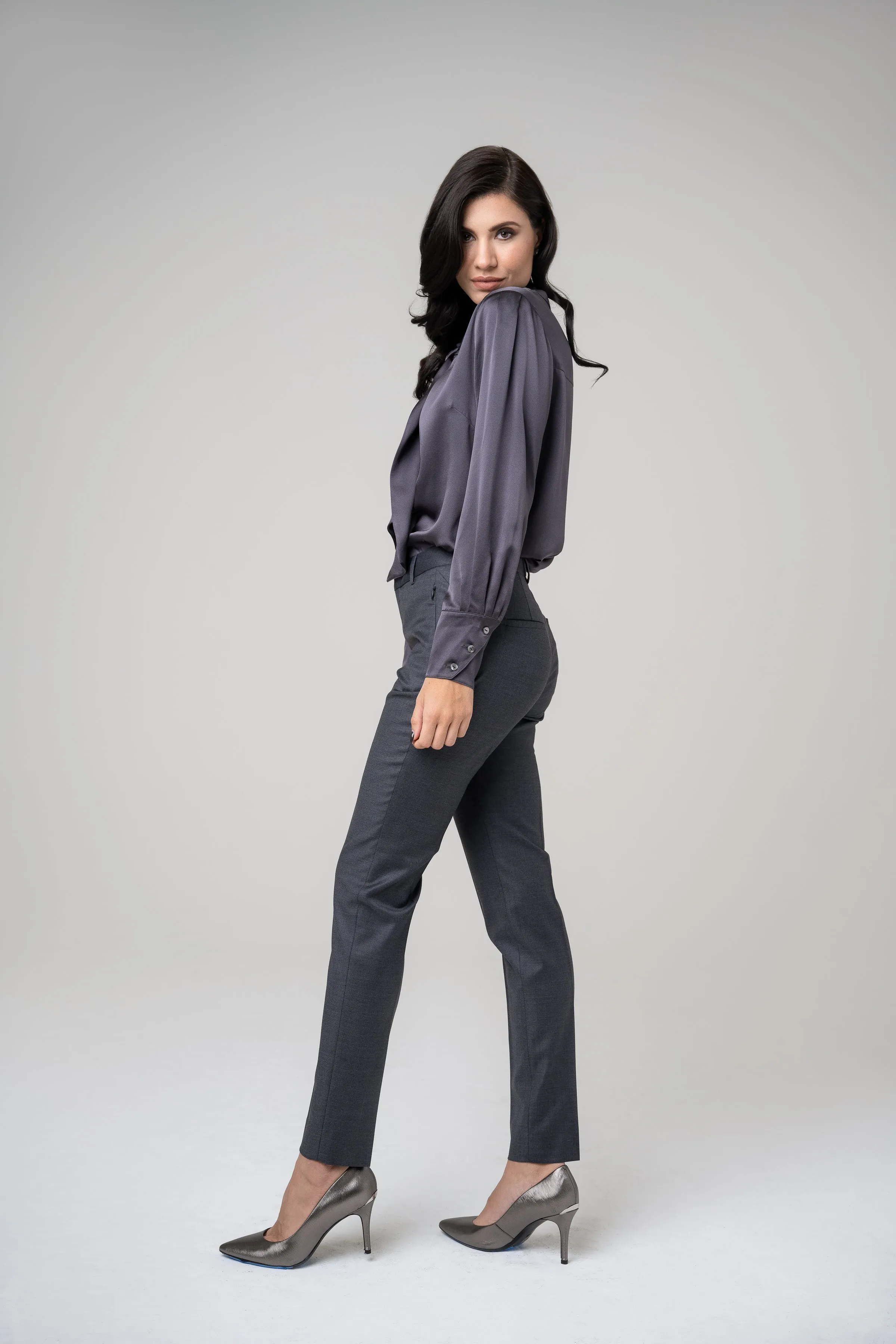 Blouse - Long Sleeve - Slate Grey