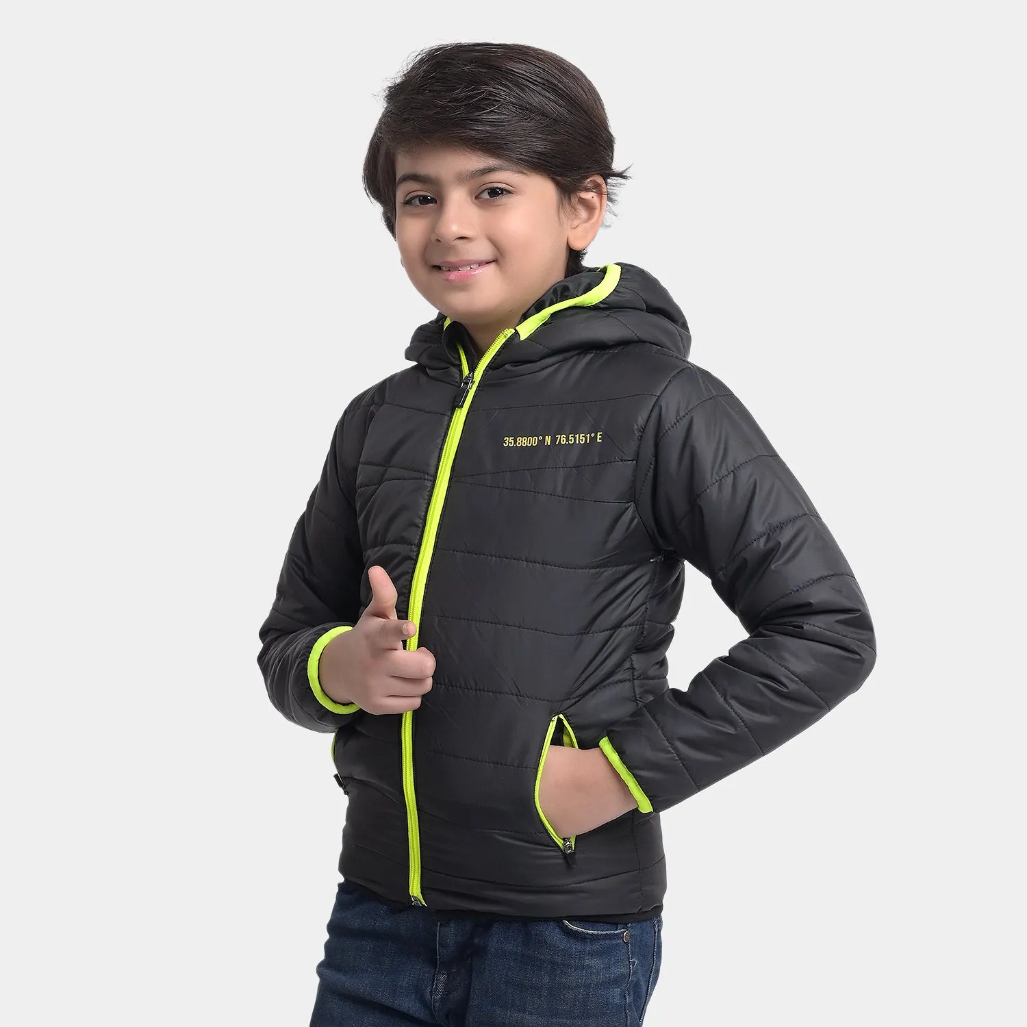 Boys Quilted Jacket Mountain K2-BLACK