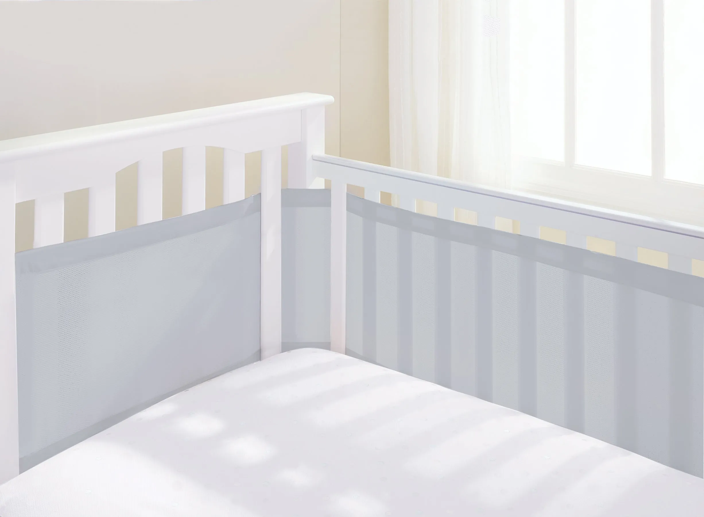 Breathable Baby Four Sided Airflow Mesh Cot Liner