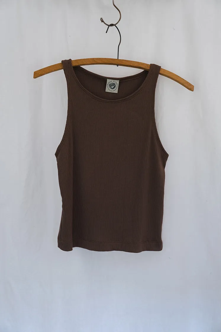 Bridget Cropped Tank - Walnut