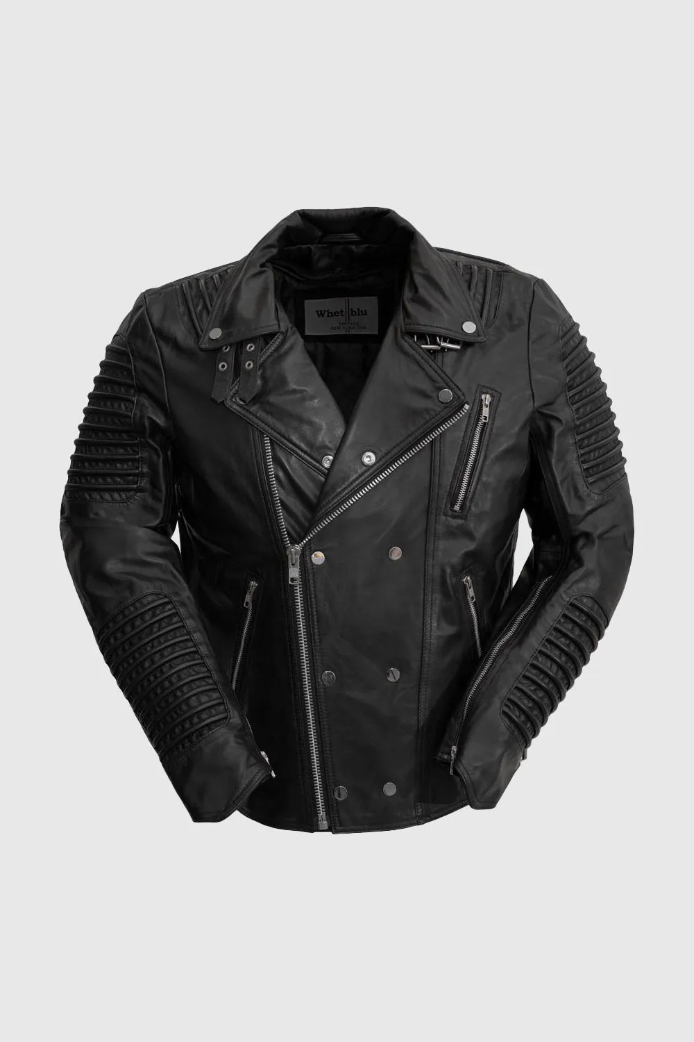 Brooklyn Mens Lambskin Leather Jacket Black