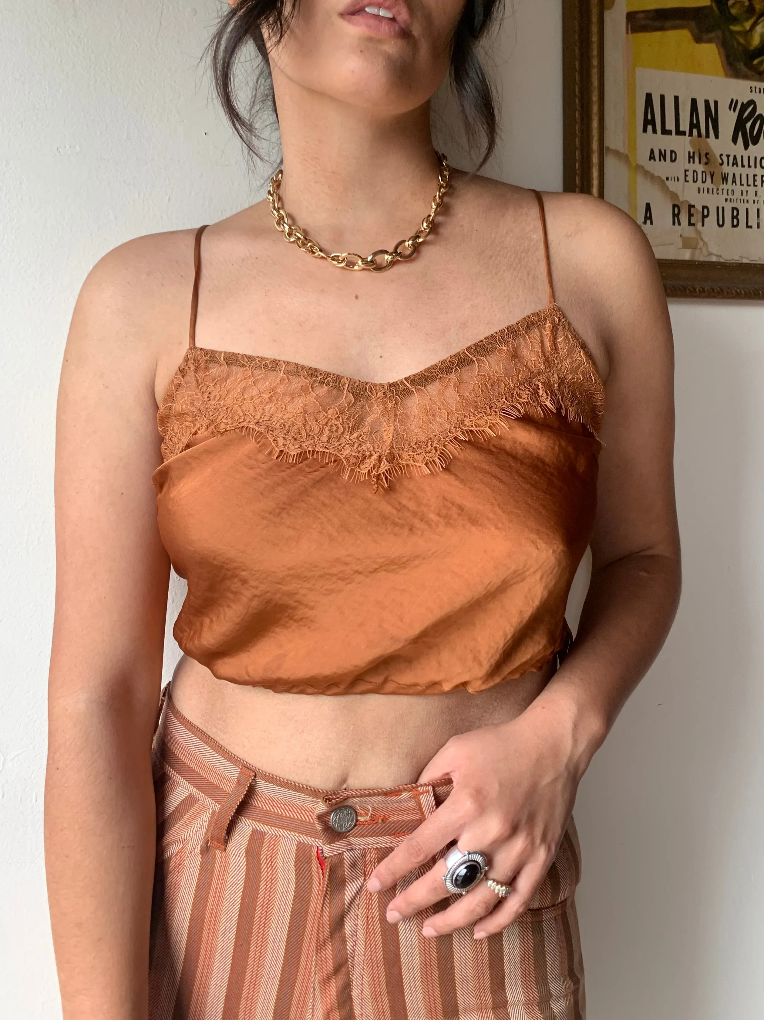 Burnt Orange Lace Cami