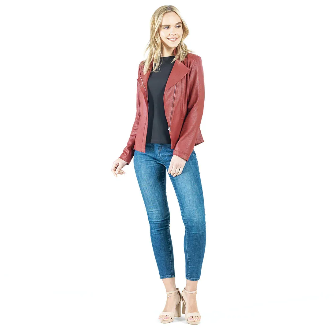 Clara Sunwoo Liquid Leather™ Signature Jacket - Ruby