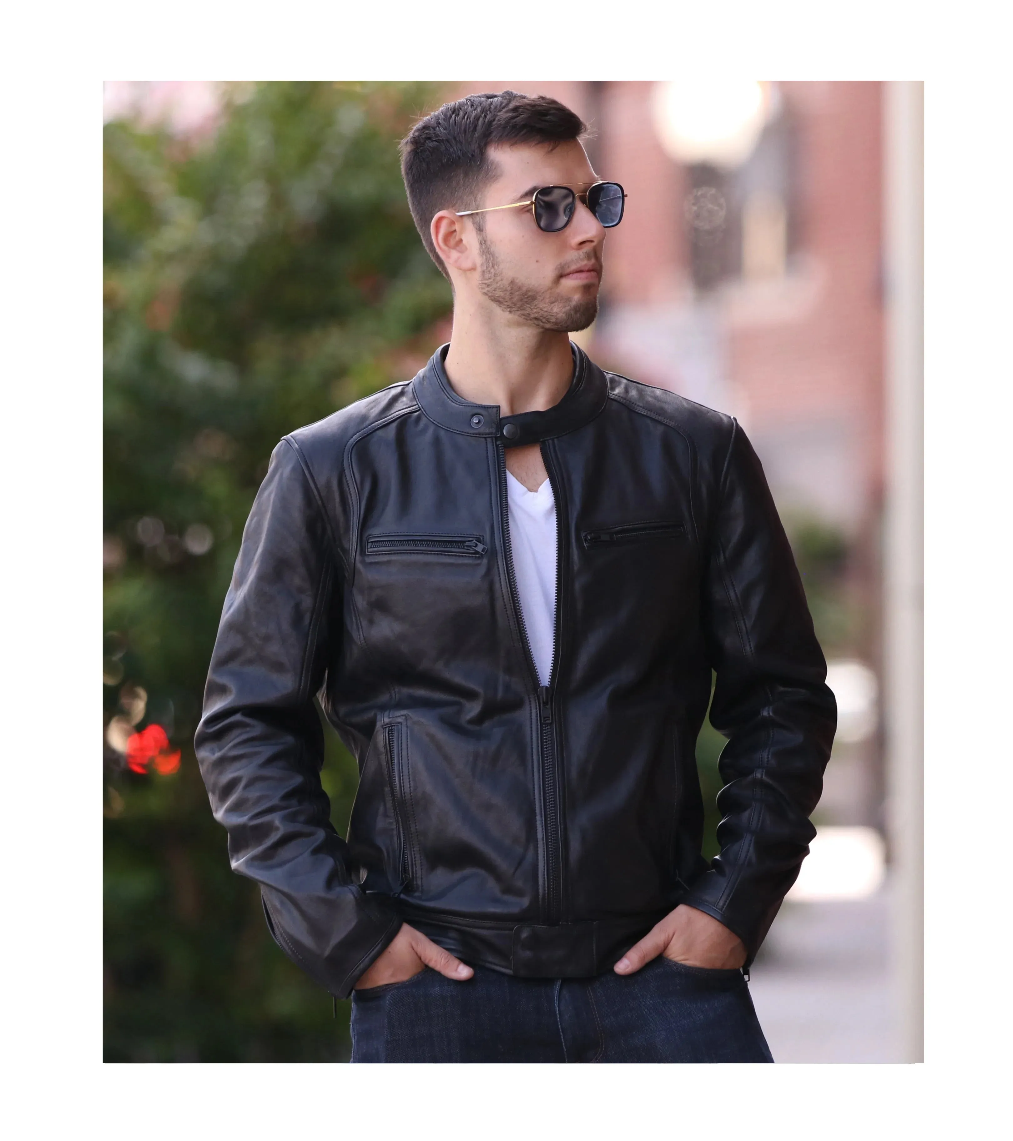 Clark Mens leather Jacket