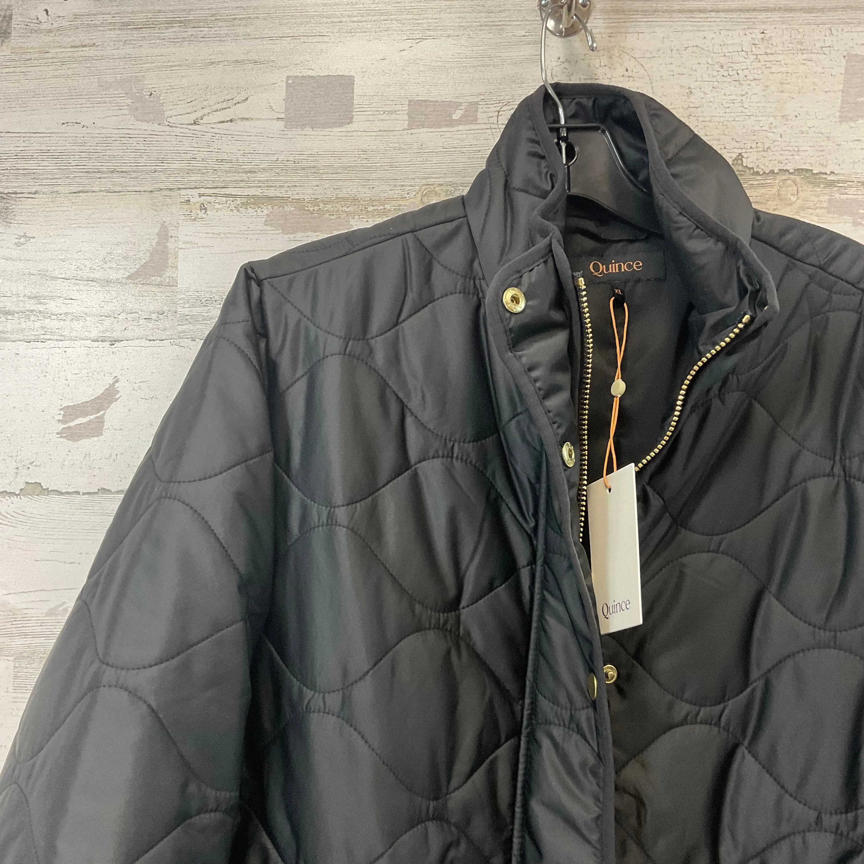 Coat Puffer & Quilted By Quince In Black, Size: Xl