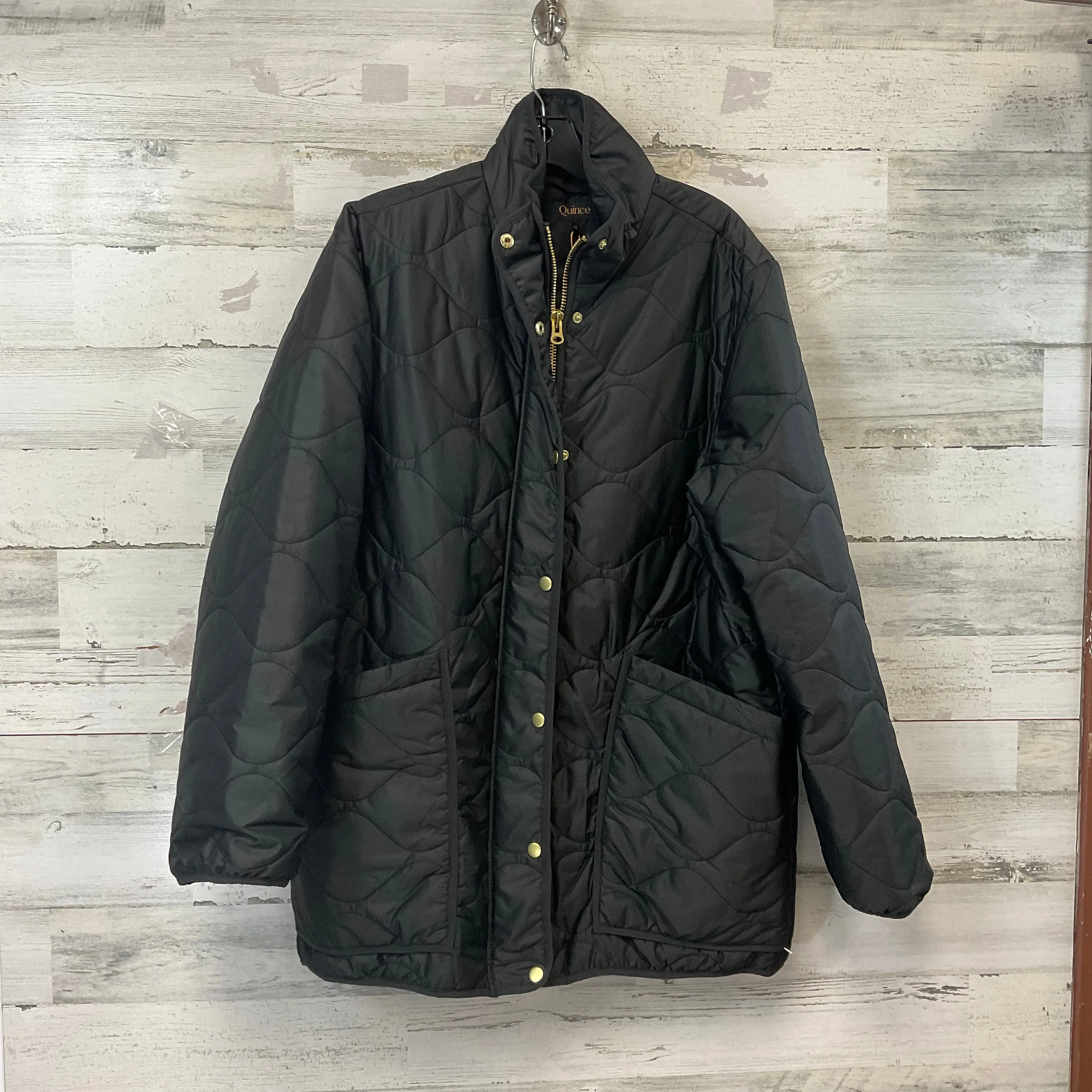 Coat Puffer & Quilted By Quince In Black, Size: Xl