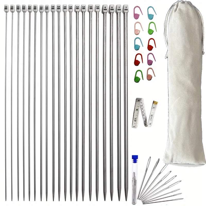 Complete Knitting Needle Set with Accessories