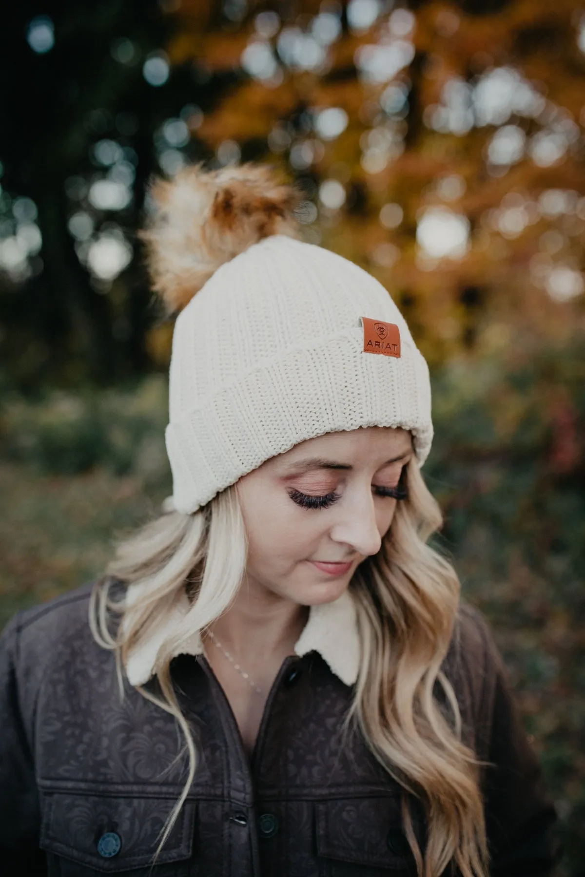 'Cotswold' Ariat Unisex Beanie with Faux Fur Pom {2 Colours}