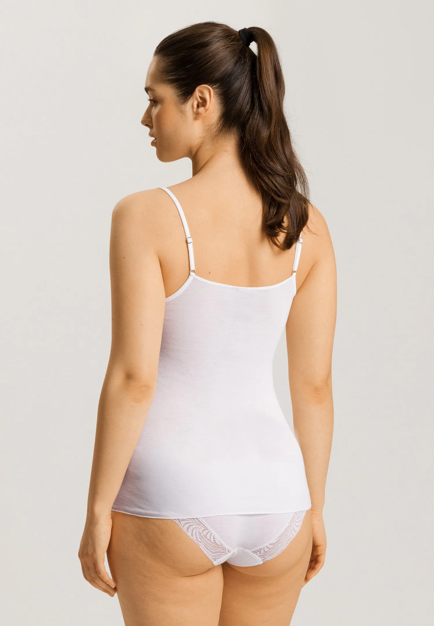 Cotton Delight Lace-Trim Cotton Camisole | White 71836-101