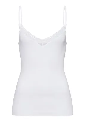 Cotton Delight Lace-Trim Cotton Camisole | White 71836-101