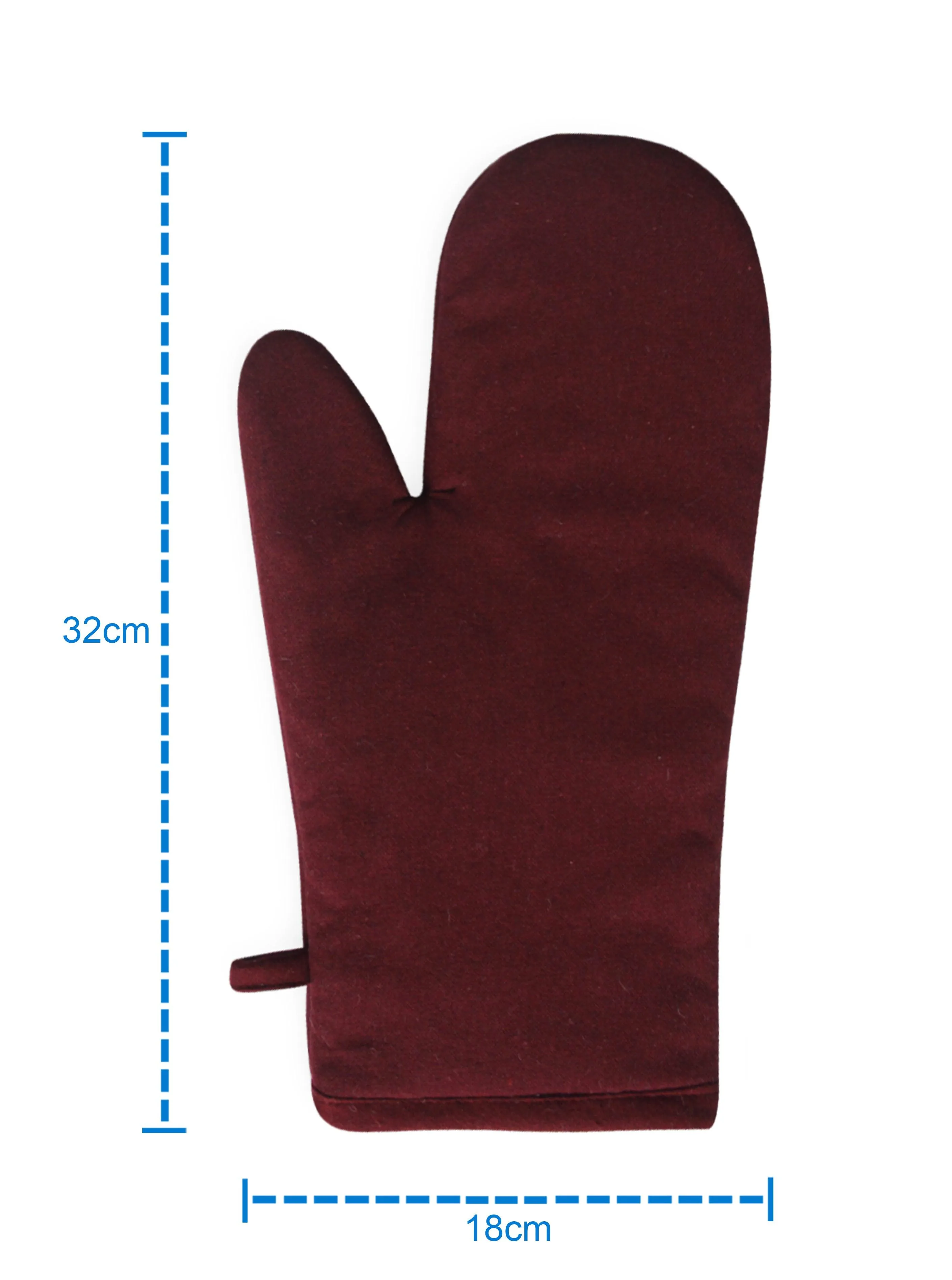 Cotton Solid Maroon Oven Gloves Pack Of 2