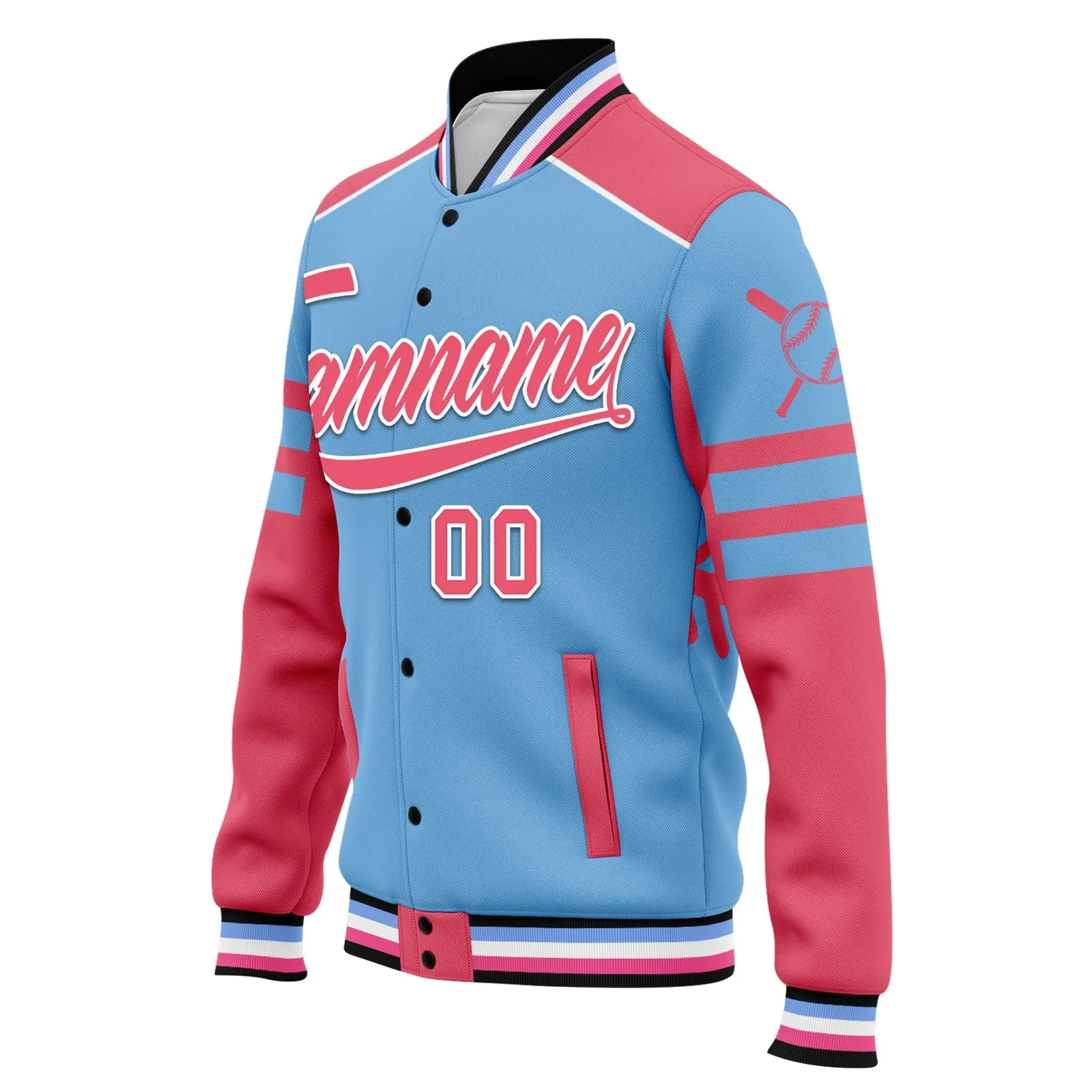 Custom Jacket Bomber Full-Snap Varsity Letterman Personalized Jacket FZ005-D023003-3