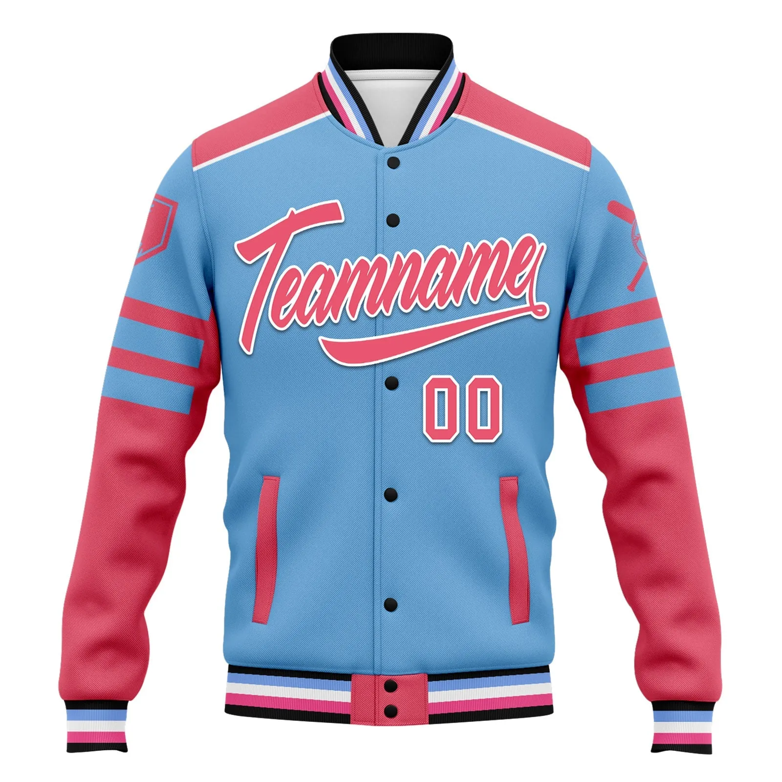 Custom Jacket Bomber Full-Snap Varsity Letterman Personalized Jacket FZ005-D023003-3