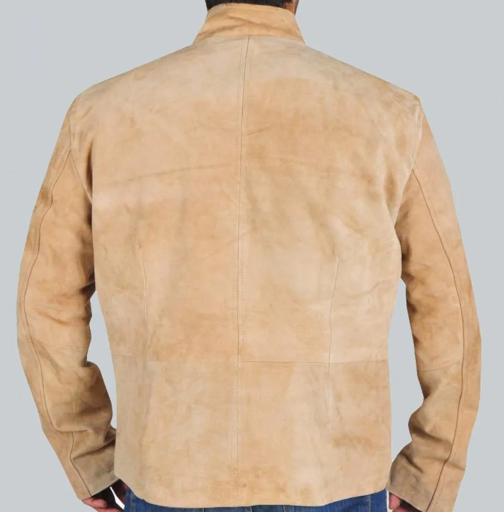 Daniel Craig Brown Suede Leather Jacket