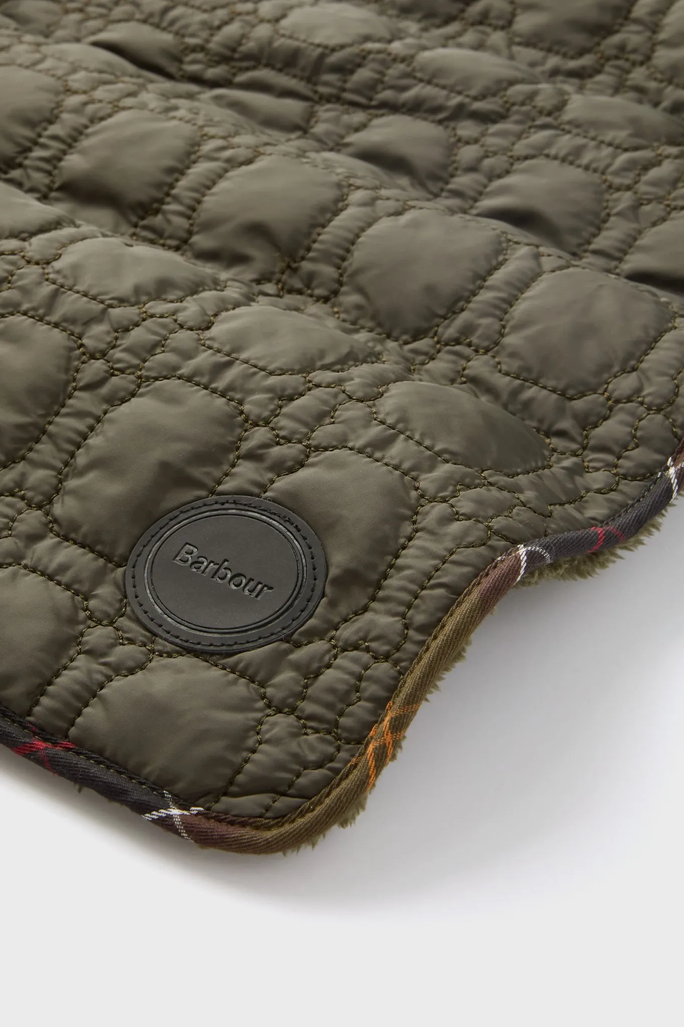 Dark Olive Dog Bone Quilted Blanket