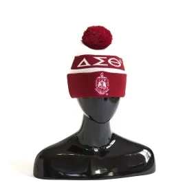 Delta Sigma Theta Winter Knit Beanie w/Pompom